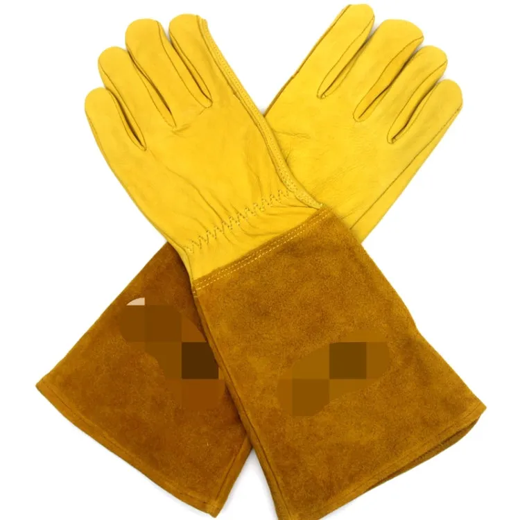 1 Pair JJ-GD305 Genuine Leather Stab-Resistant Cut-proof Garden Gloves, Size: XL