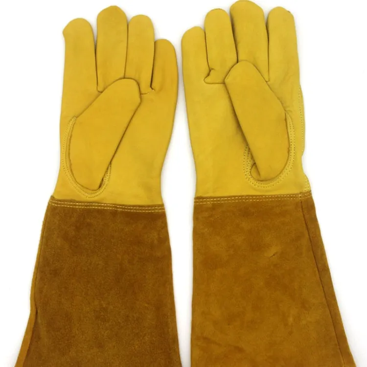 1 Pair JJ-GD305 Genuine Leather Stab-Resistant Cut-proof Garden Gloves, Size: XL