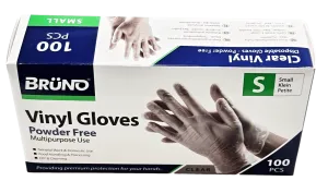 100 Small Disposable Vinyl Clear Examination Gloves Powder Free Latex Free Gloves VG001 (Parcel Rate)