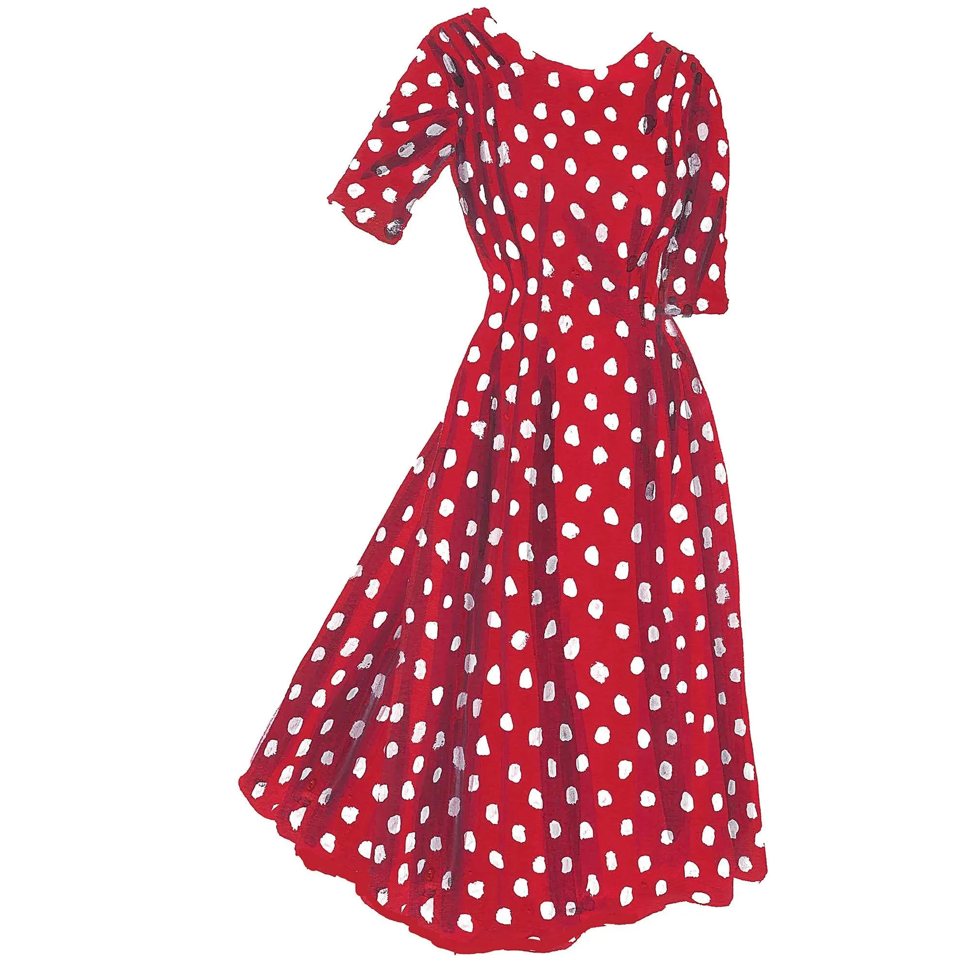 1940s Polka Dot Swing Dress