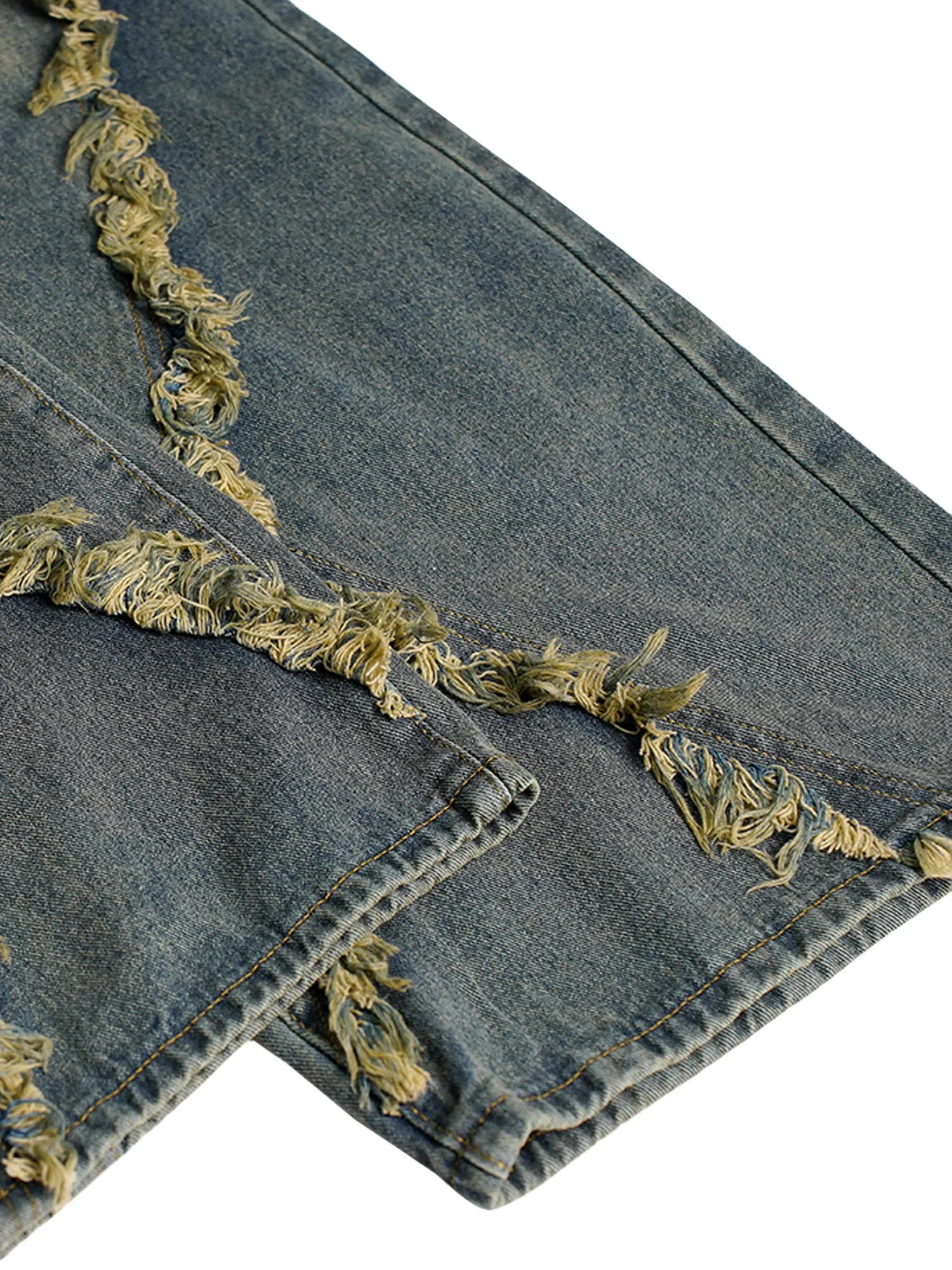 1984 High Street Hip Hop Washed Distressed Jeans - 2069