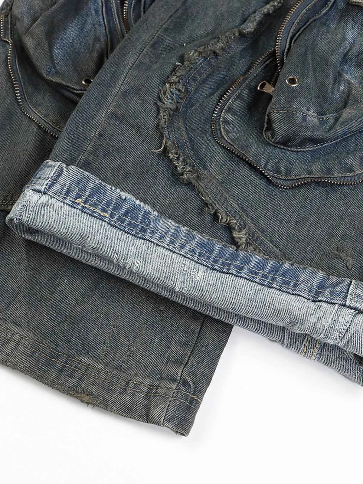 1984 Wasteland Style Washed Straight Leg Jeans