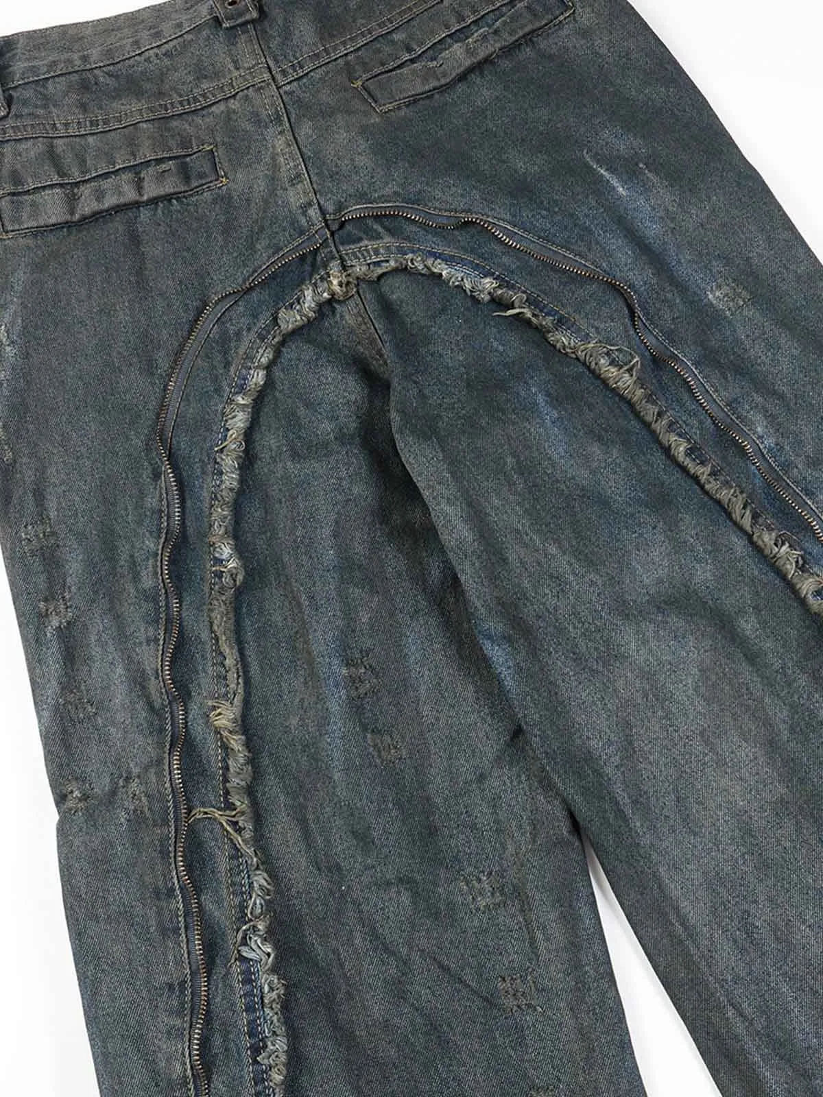 1984 Wasteland Style Washed Straight Leg Jeans