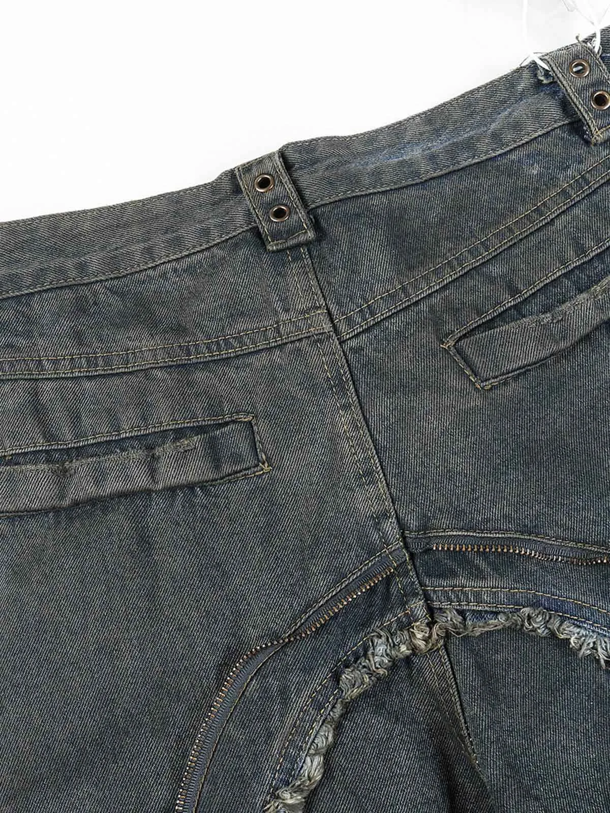 1984 Wasteland Style Washed Straight Leg Jeans