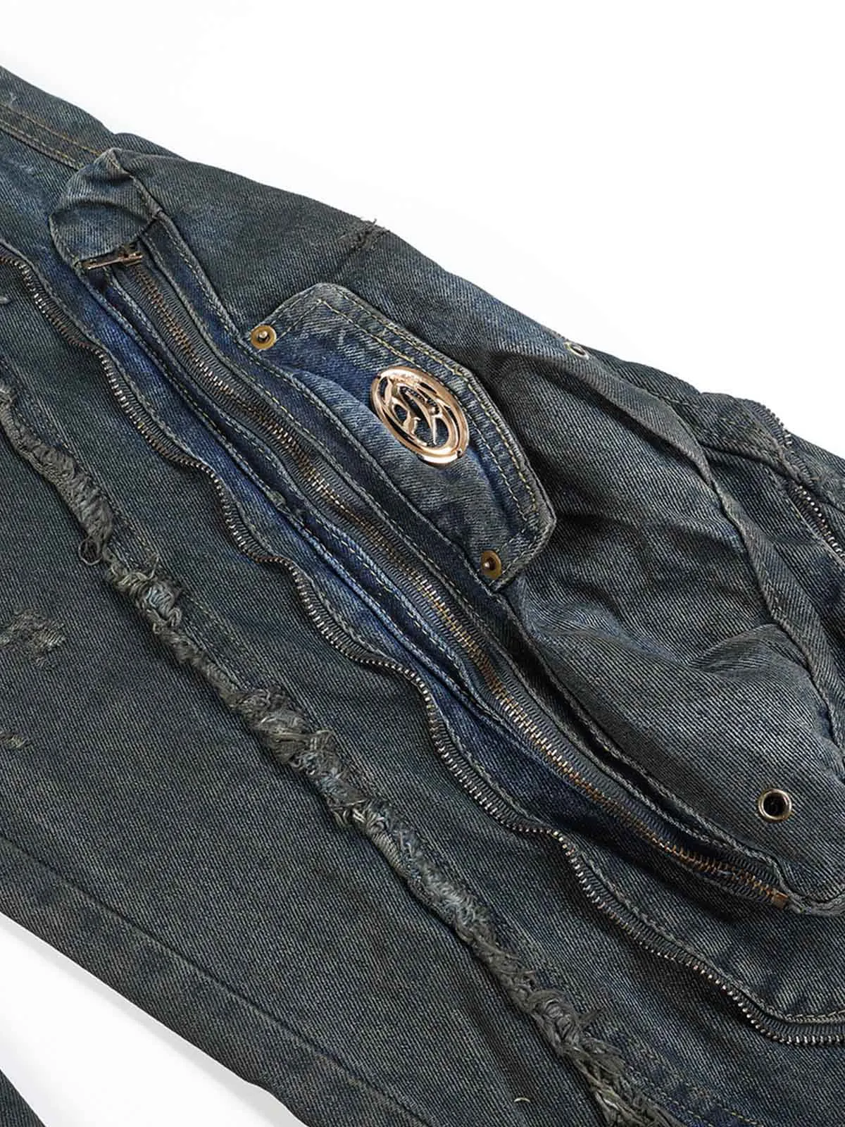 1984 Wasteland Style Washed Straight Leg Jeans