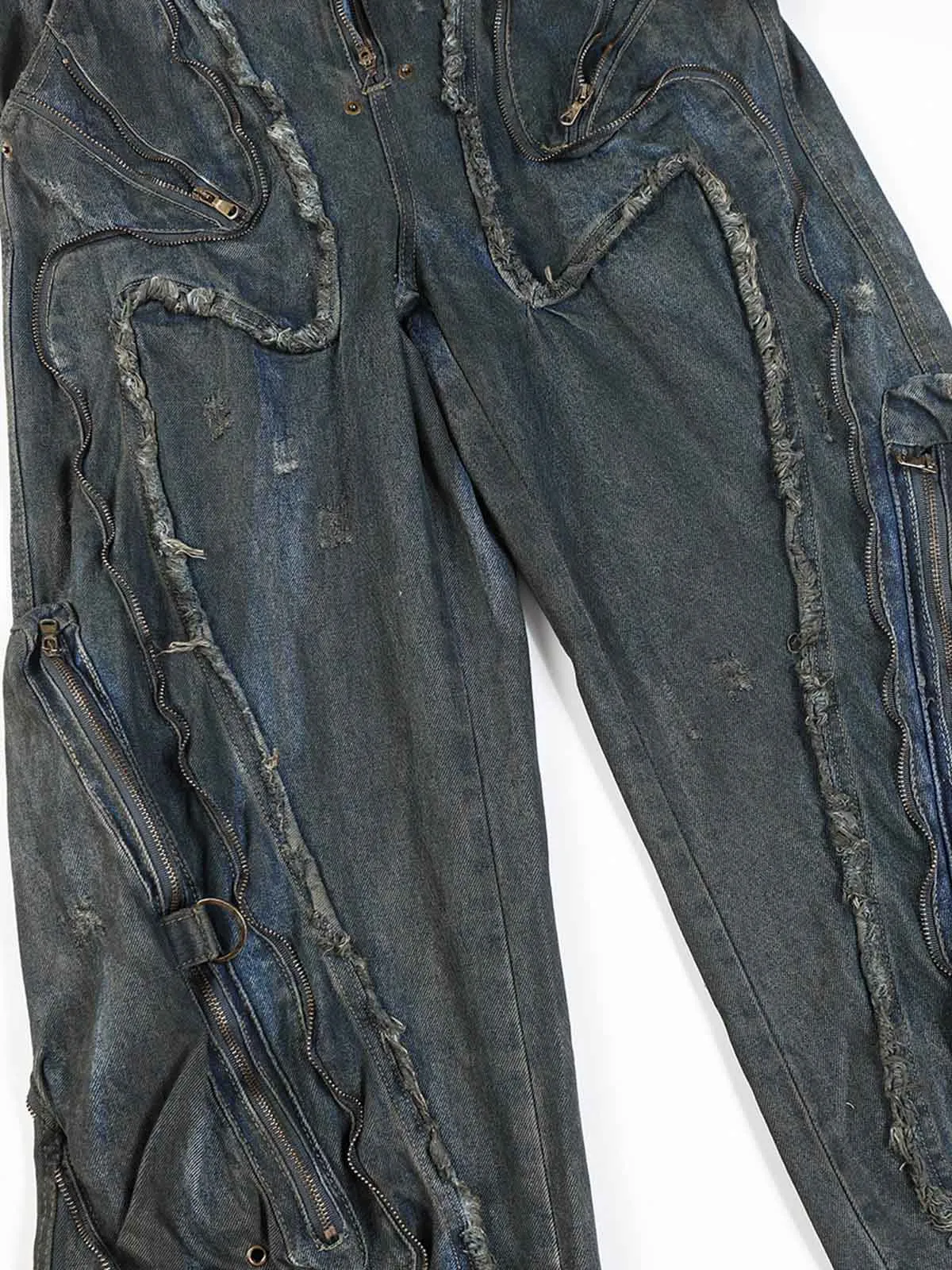 1984 Wasteland Style Washed Straight Leg Jeans