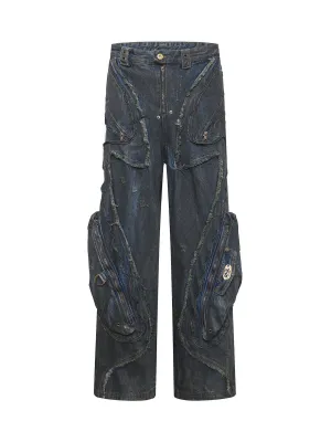 1984 Wasteland Style Washed Straight Leg Jeans