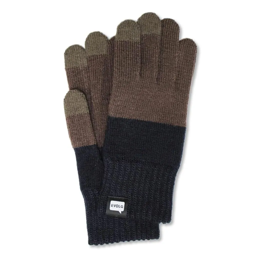 2Ton Knit Gloves (Olive Gray   Navy)