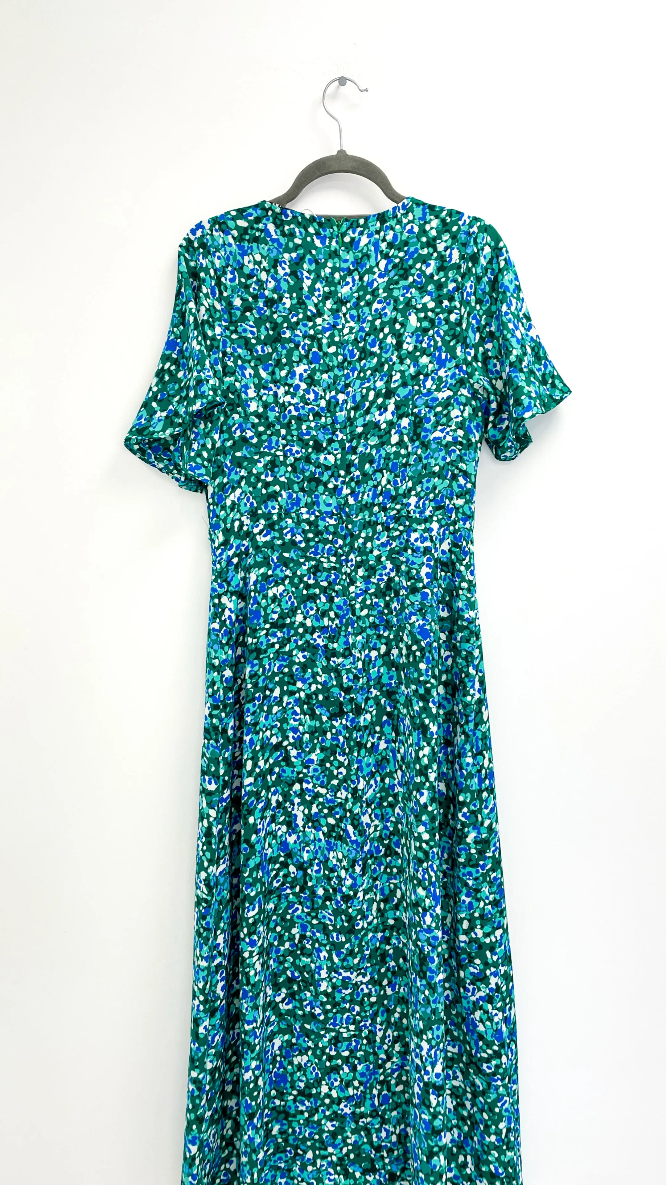 4-A1508 Levi Green Floral Split Leg Dress