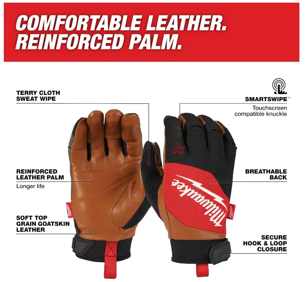 48-73-0023 Milwaukee Leather Performance Gloves - XL