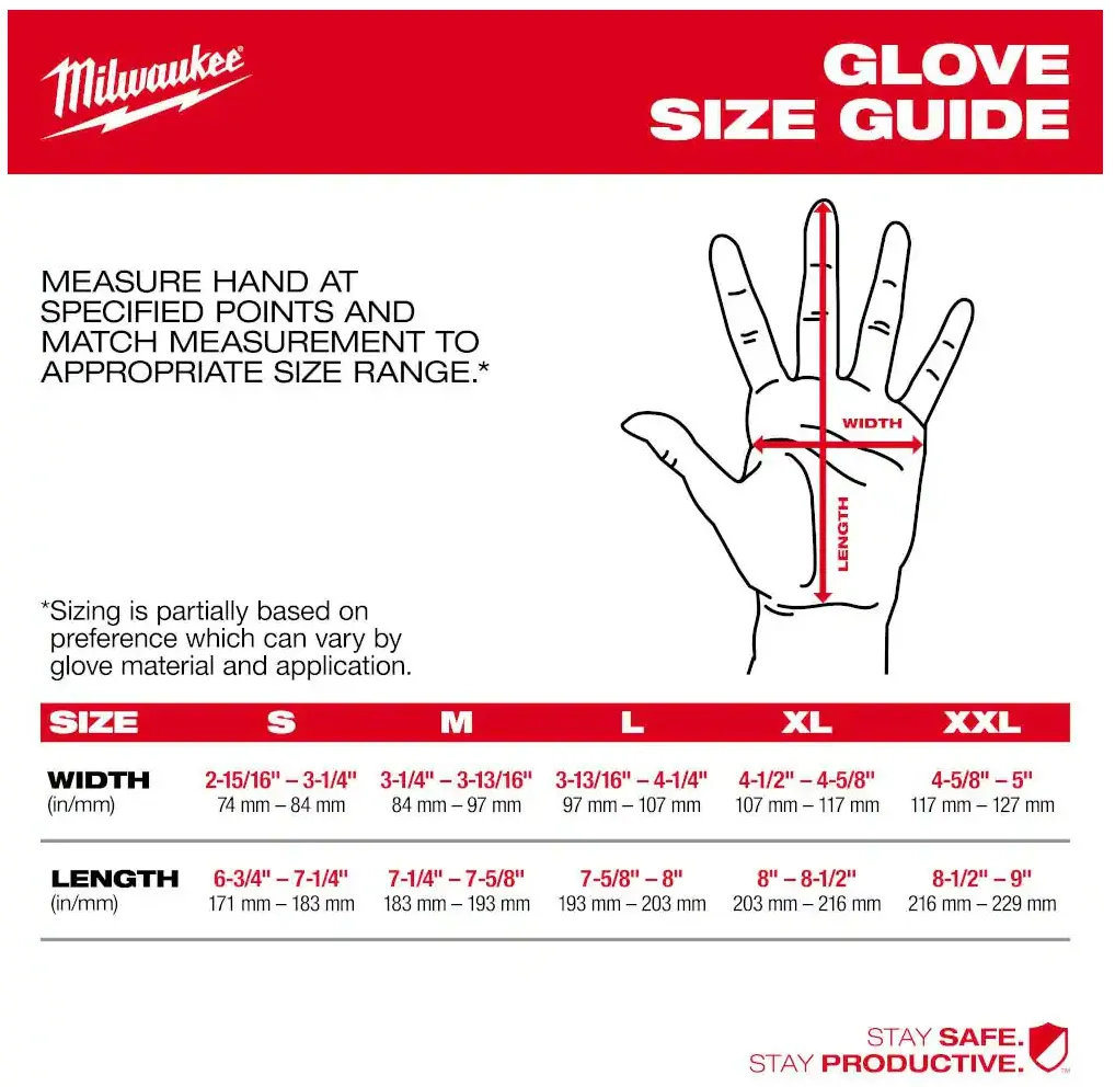 48-73-0023 Milwaukee Leather Performance Gloves - XL