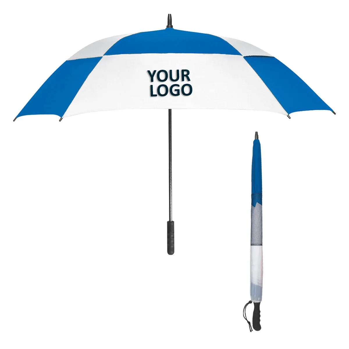 60" Arc Square Umbrella, Royal Blue/We