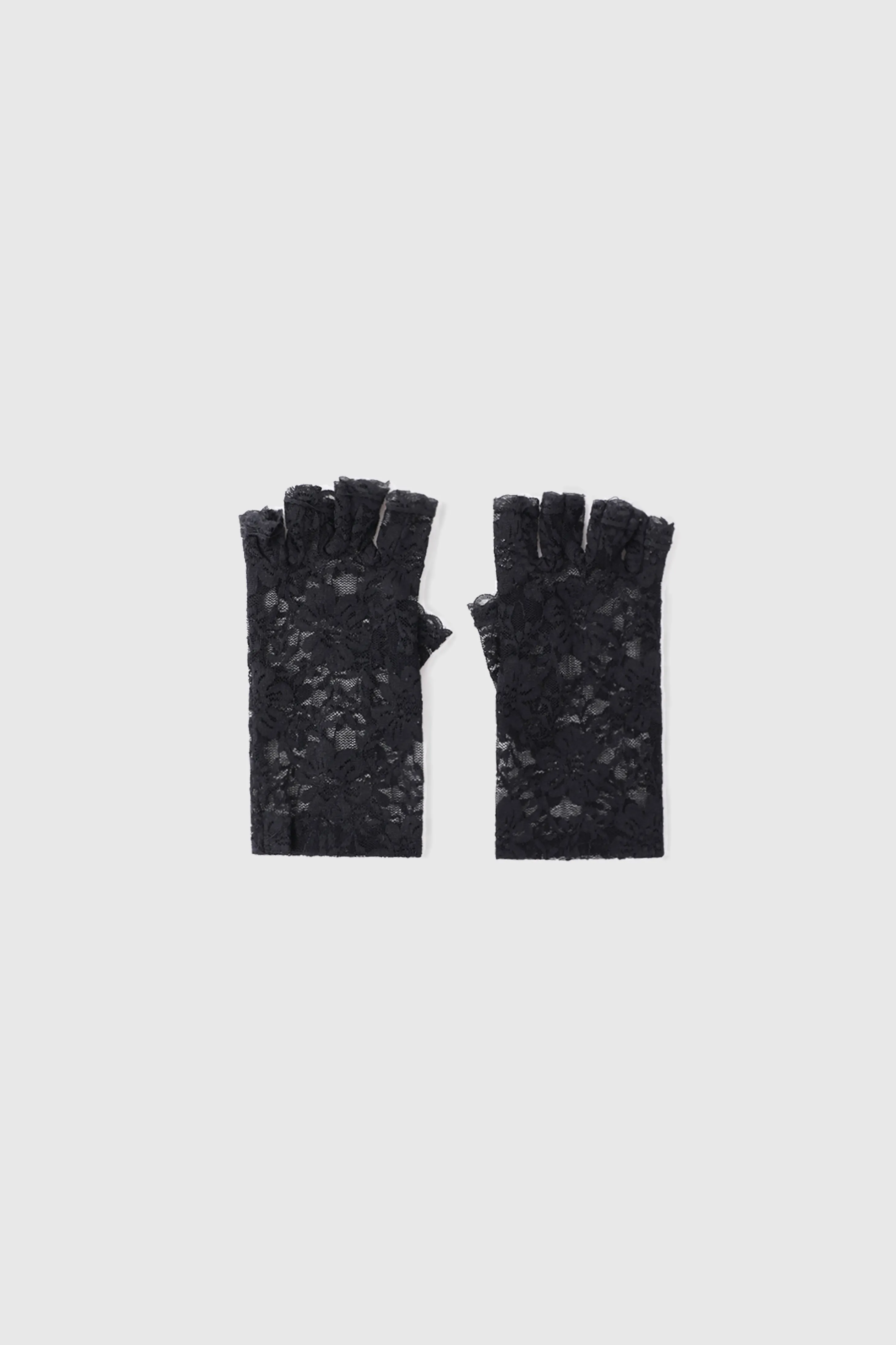 6.3" Vintage Lace Up Fingerless Gloves