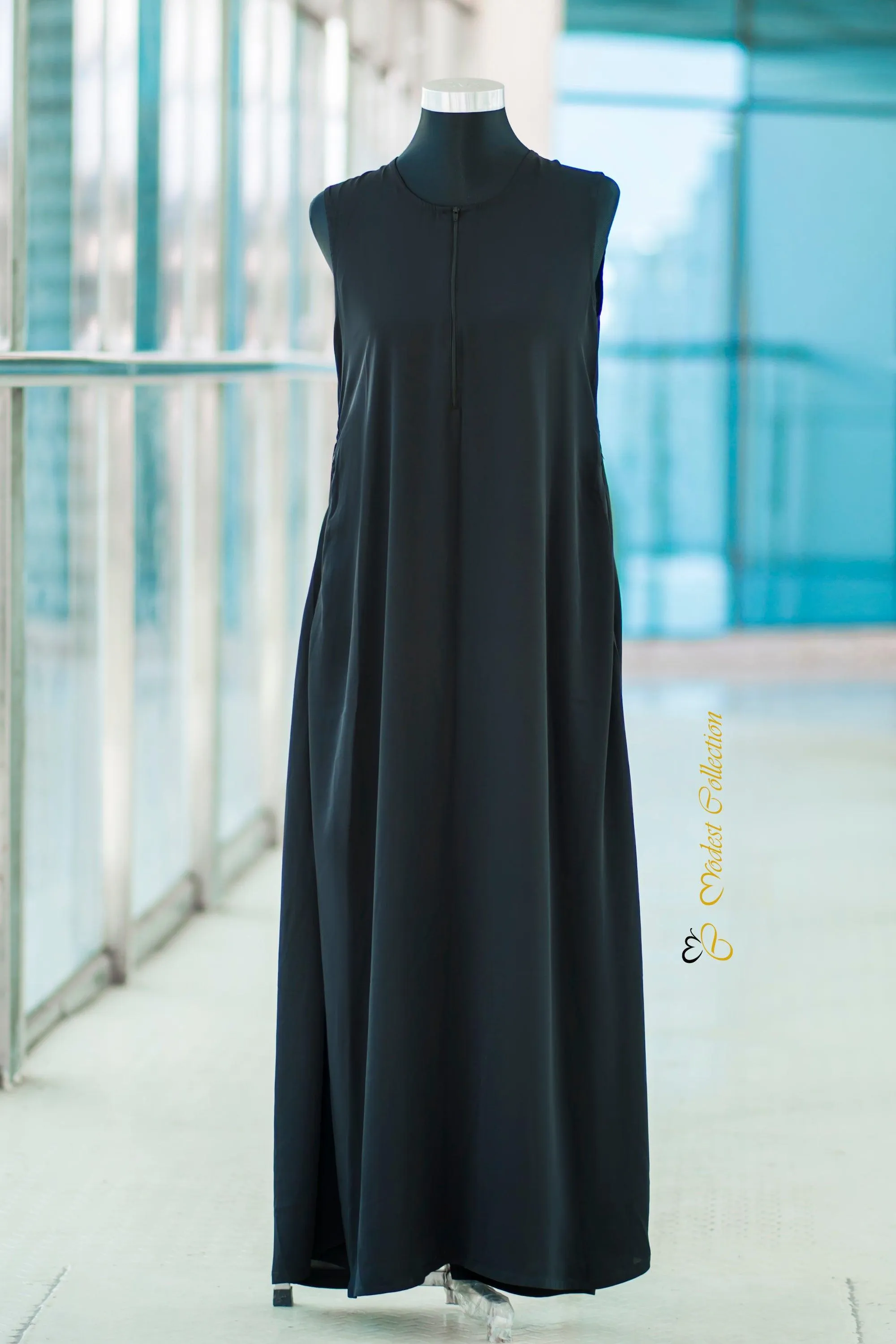 A-line sleeveless inner Black