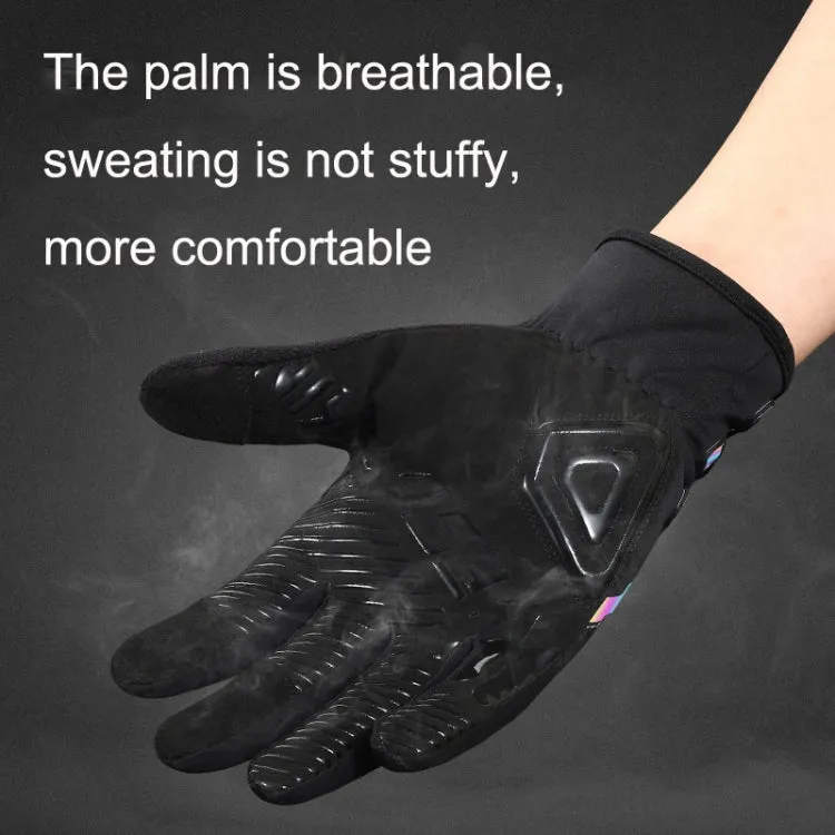 A Pair WEST BIKING Cycling Breathable Self-locking Gloves with Buckle, Size: L(Anti-light Type)