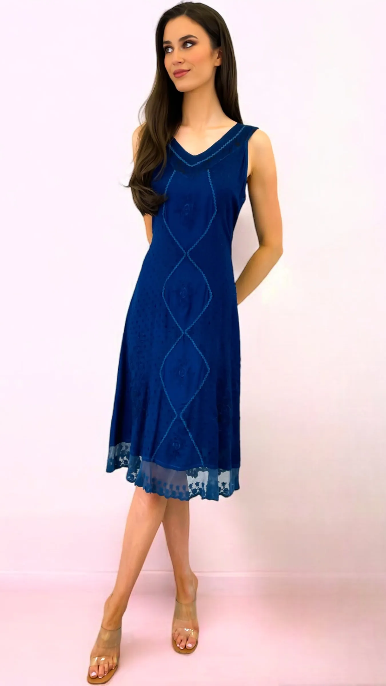 A1772 Coli Dark Denim Blue Dress