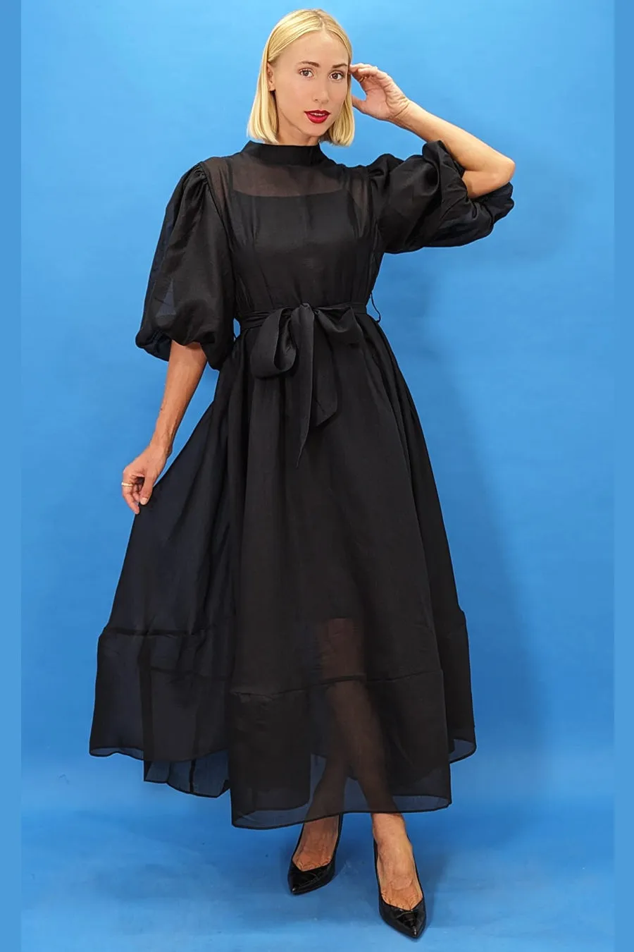 A93111 DRESS (BLK, GRN) (S, L)