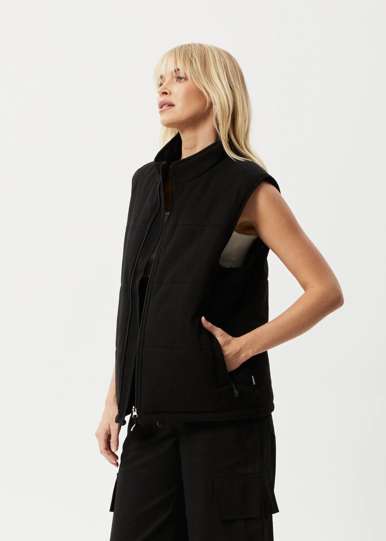 AFENDS Midnight - Puffer Vest - Black