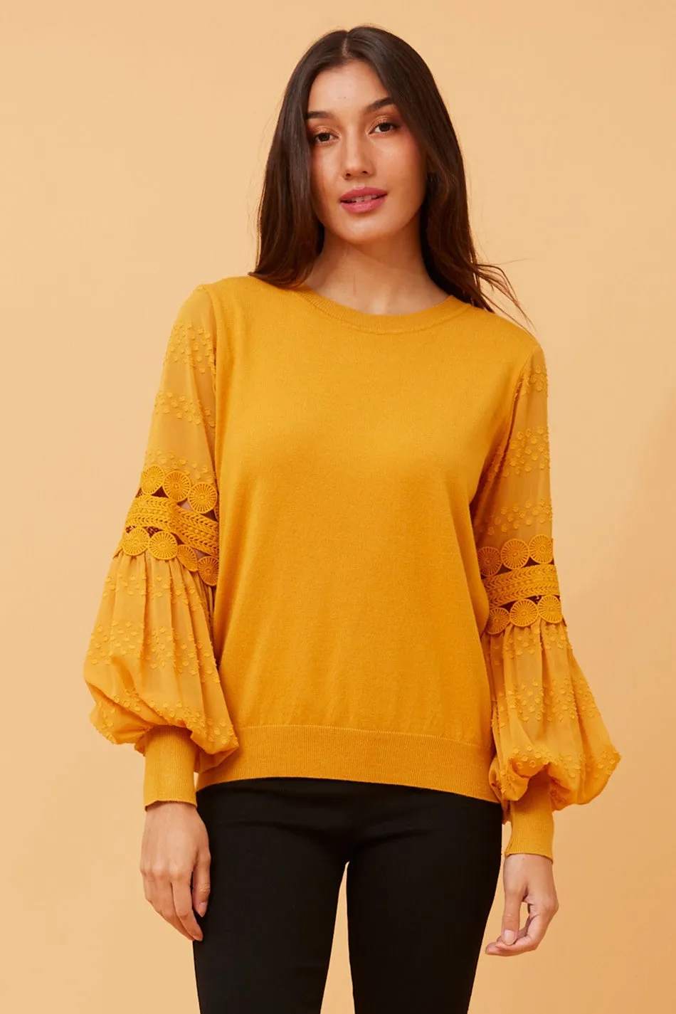 ALBANY BALLOON SLEEVE KNIT JUMPER