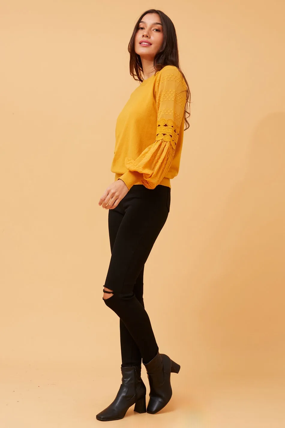 ALBANY BALLOON SLEEVE KNIT JUMPER