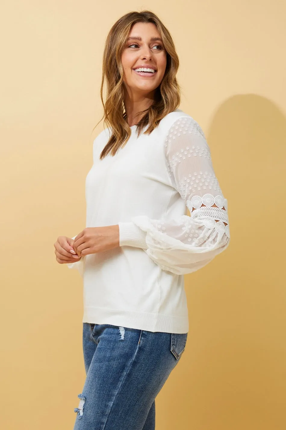 ALBANY BALLOON SLEEVE KNIT JUMPER