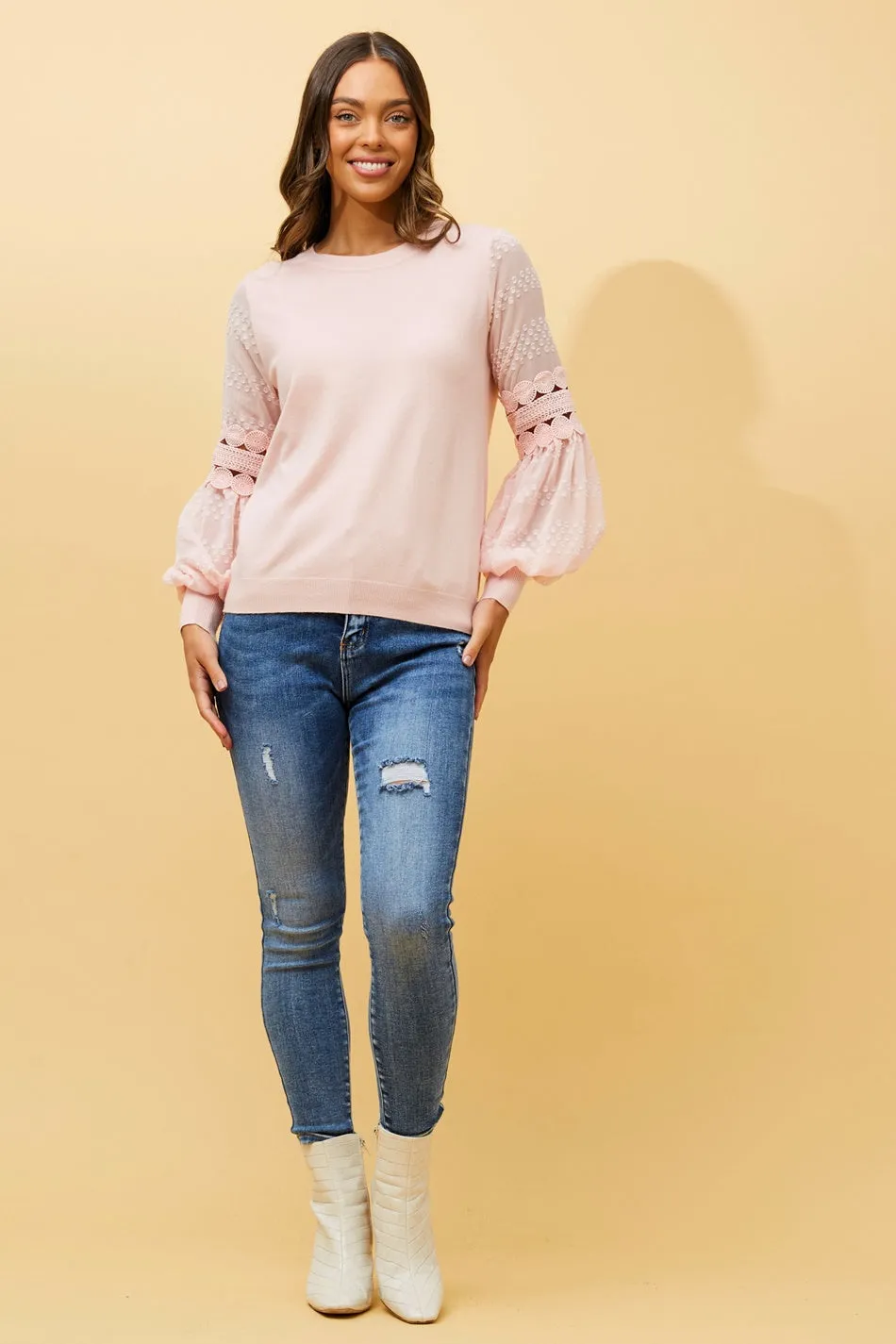 ALBANY BALLOON SLEEVE KNIT JUMPER