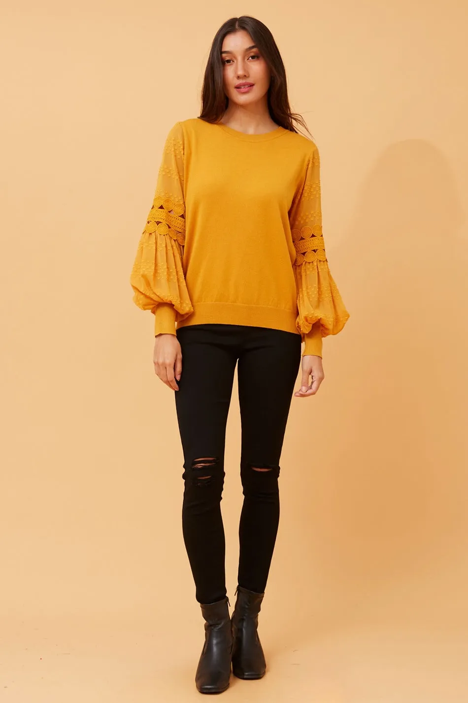 ALBANY BALLOON SLEEVE KNIT JUMPER