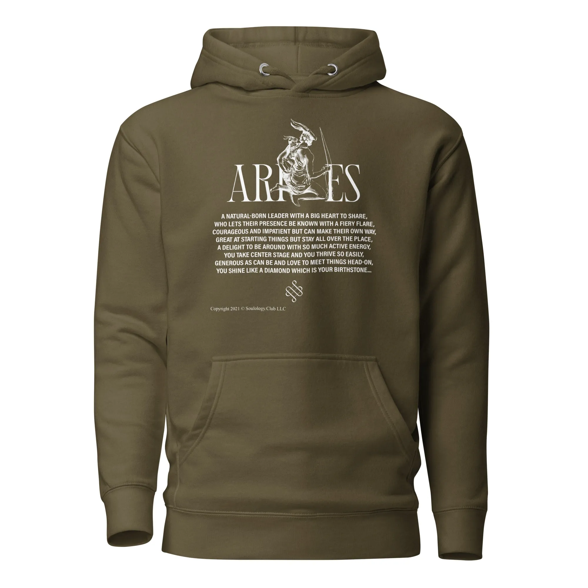 Aries Unisex Zodiac Poetry Hoodie