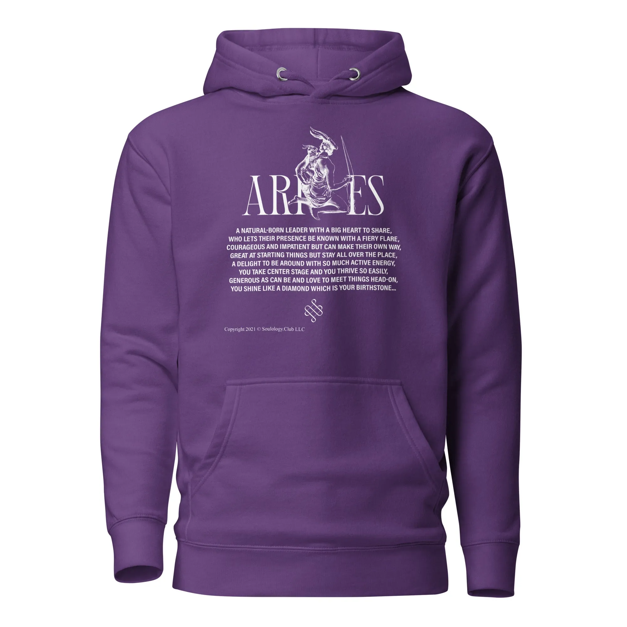 Aries Unisex Zodiac Poetry Hoodie