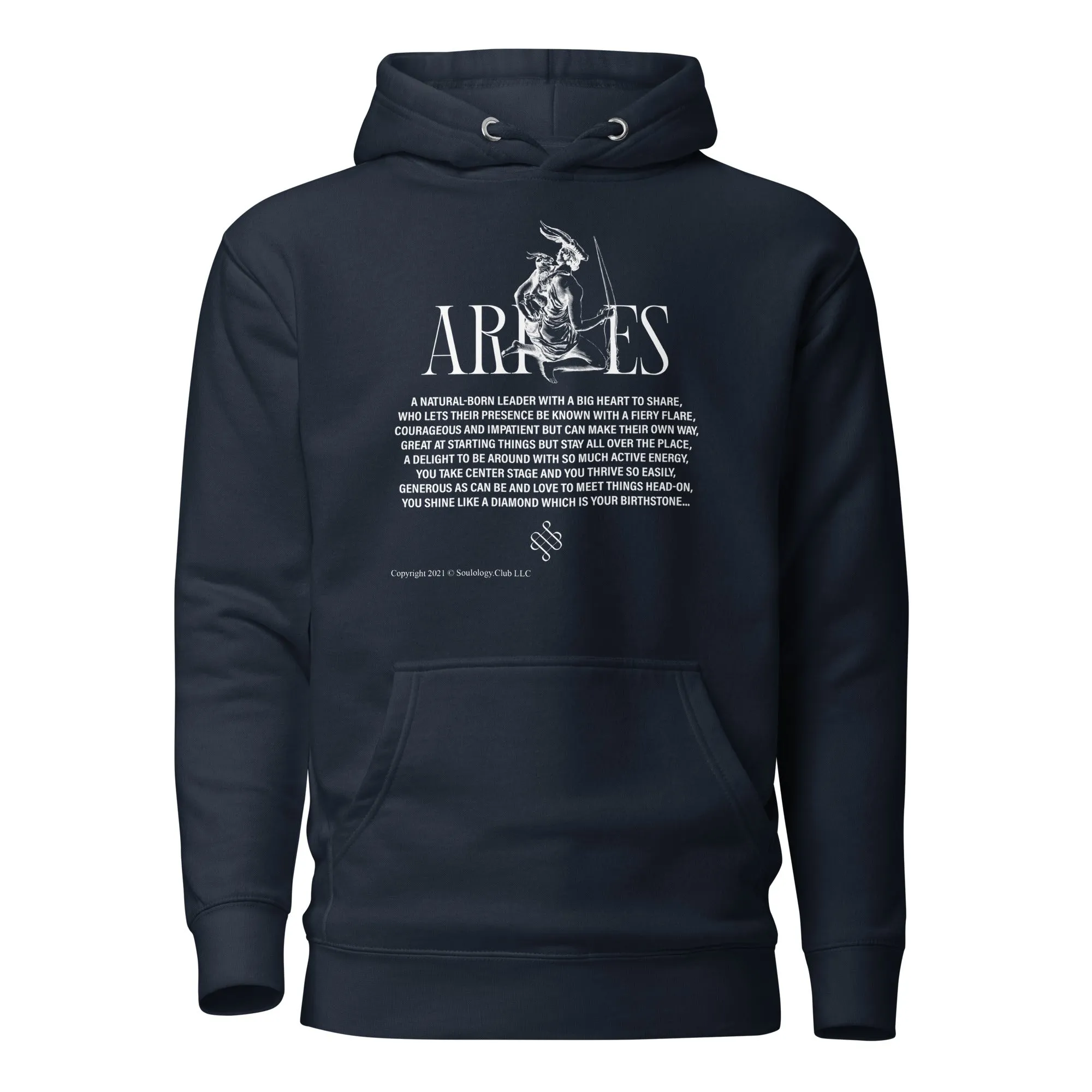 Aries Unisex Zodiac Poetry Hoodie