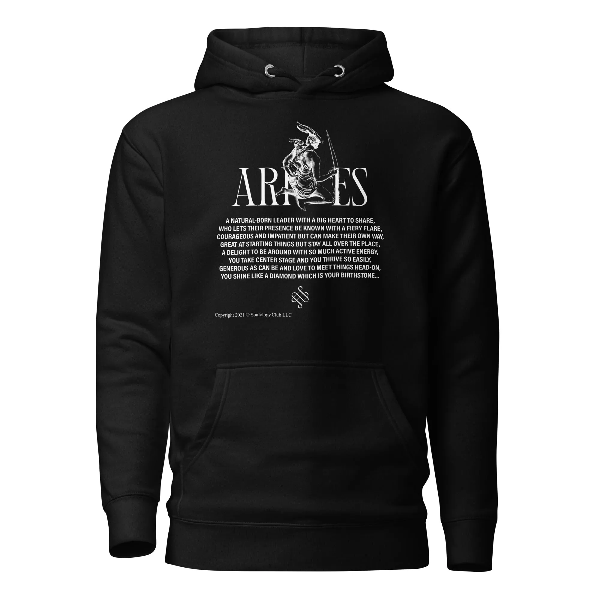 Aries Unisex Zodiac Poetry Hoodie