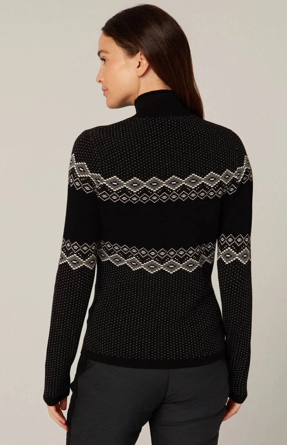 Aurora Mock Neck Sweater | Black