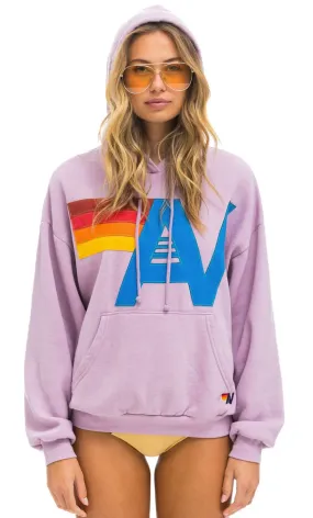 Aviator Nation Stitched Relaxed Pullover Hoodie Mauve