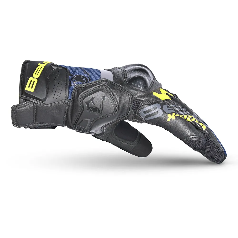 BELA - Daring  Racing Motorbike Gloves - Blue Yellow Black