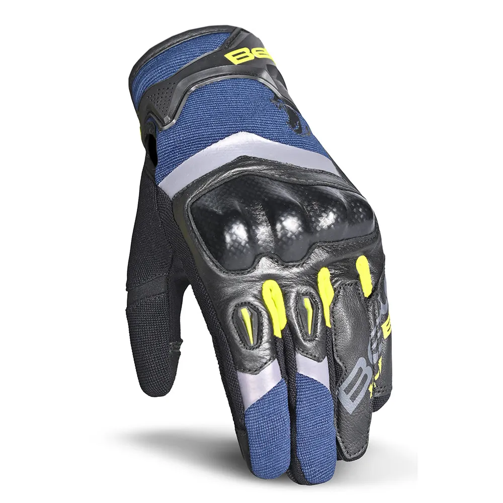 BELA - Daring  Racing Motorbike Gloves - Blue Yellow Black