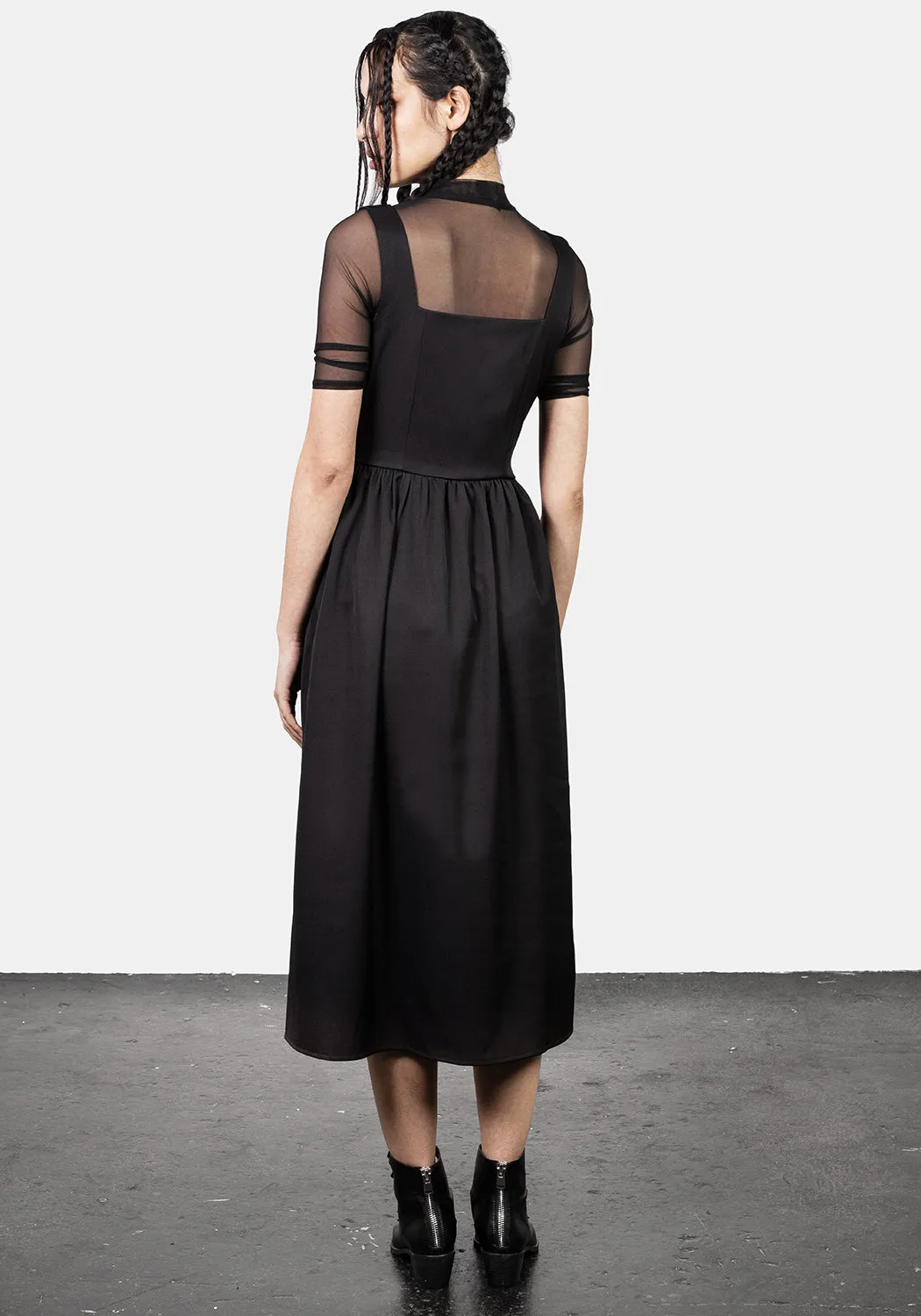 Belladonna Wrap Suspender Midi Dress