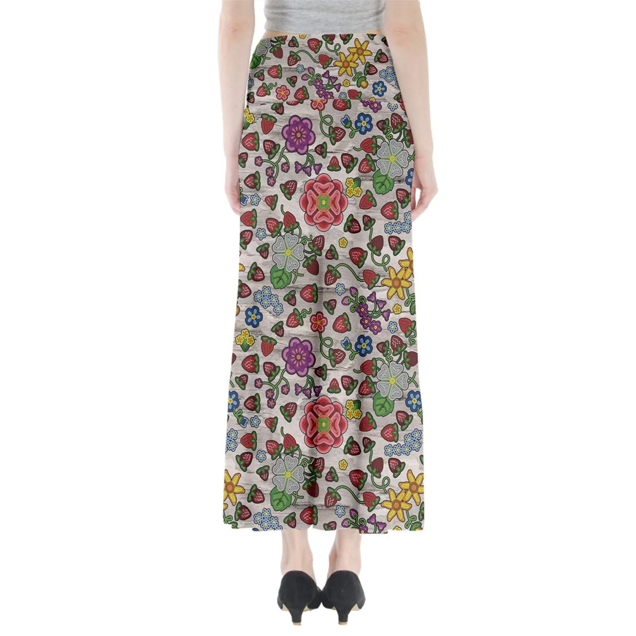 Berry Pop Bright Birch Full Length Maxi Skirt