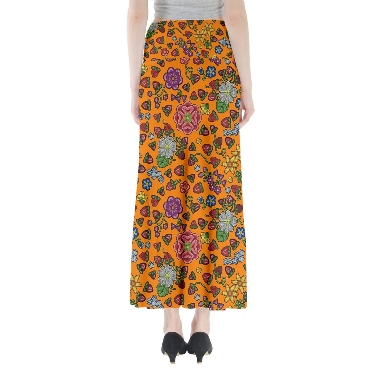 Berry Pop Carrot Full Length Maxi Skirt