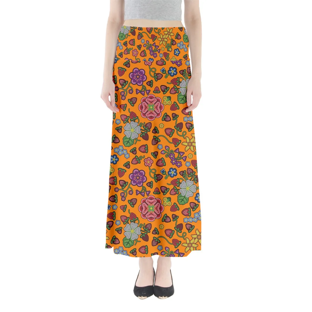 Berry Pop Carrot Full Length Maxi Skirt