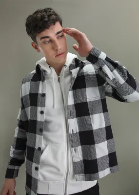 Black Checked Overshirt