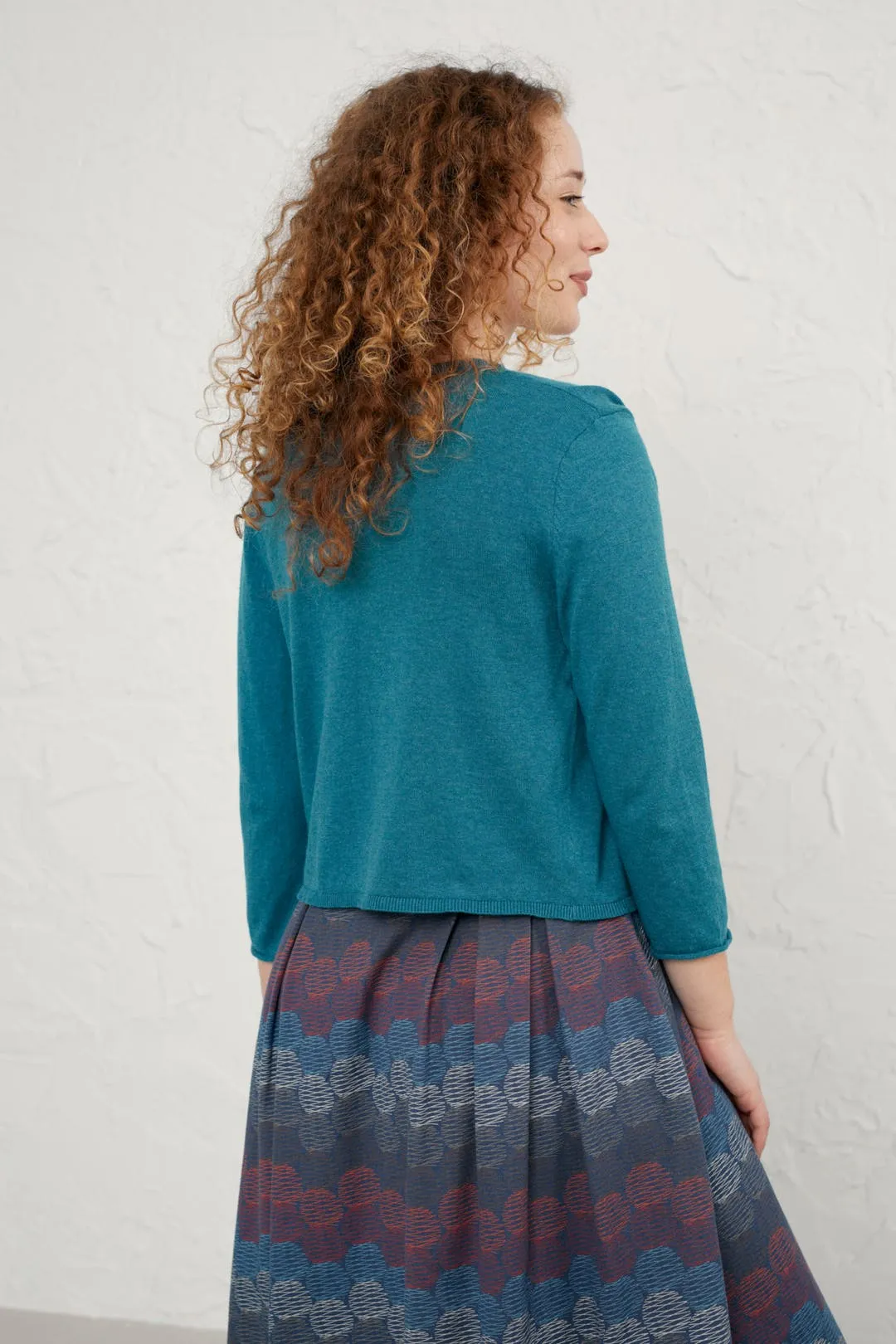 Blauw vestje van katoen | Seasalt Cornwall Vanessa cardigan swell