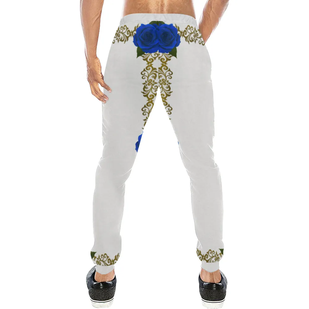 BLUE ROSES Men's All Over Print Sweatpants