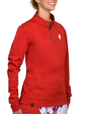 Boyfriend Pullover Red - Women's Golf Day Capsule - FINAL SALE- FINAL SALE