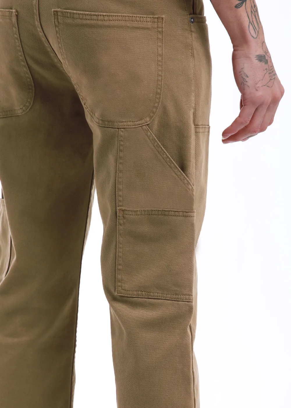 Brown cargo denim