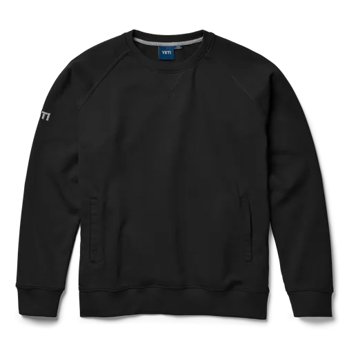 Brushed Fleece Crewneck Pullover Black