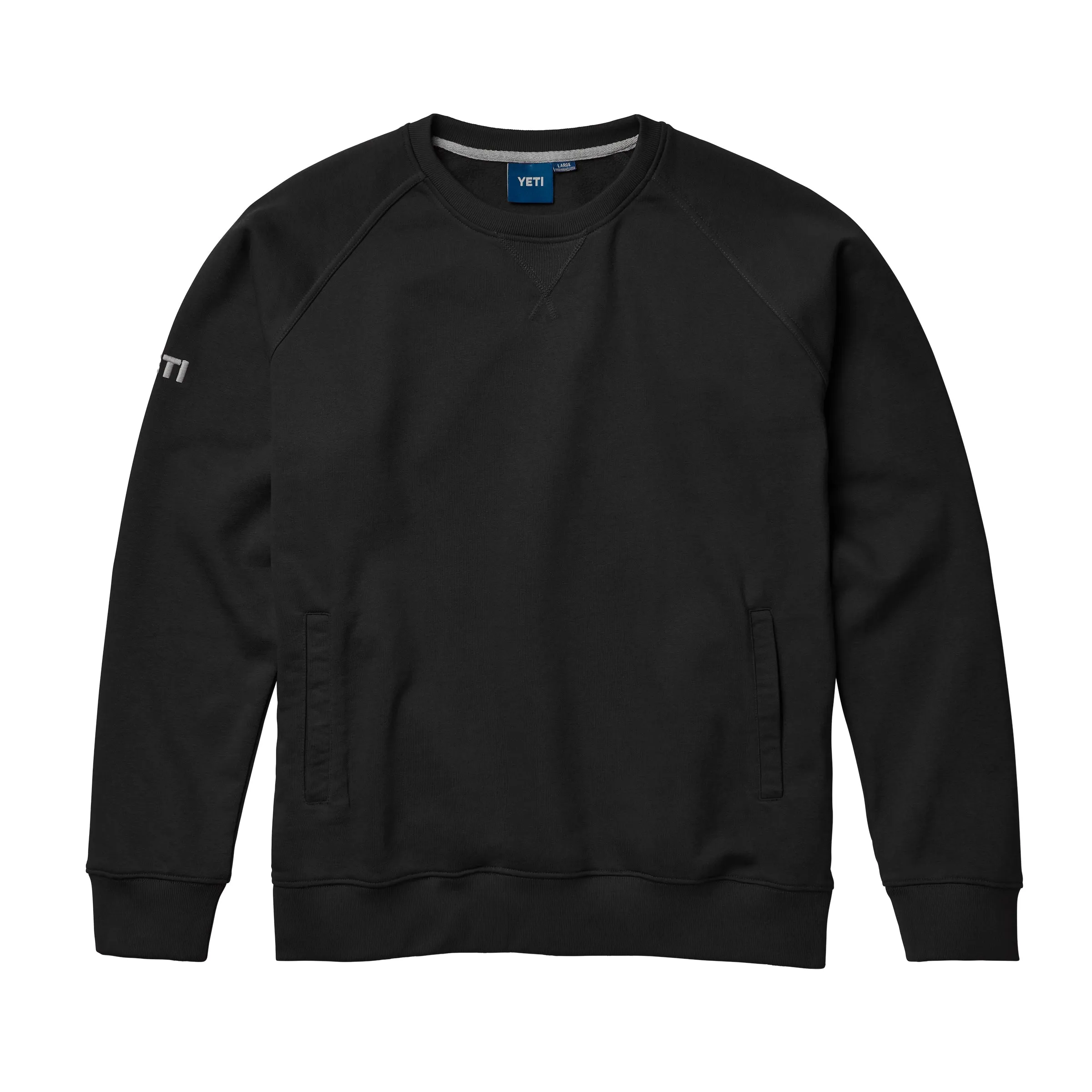 Brushed Fleece Crewneck Pullover Black