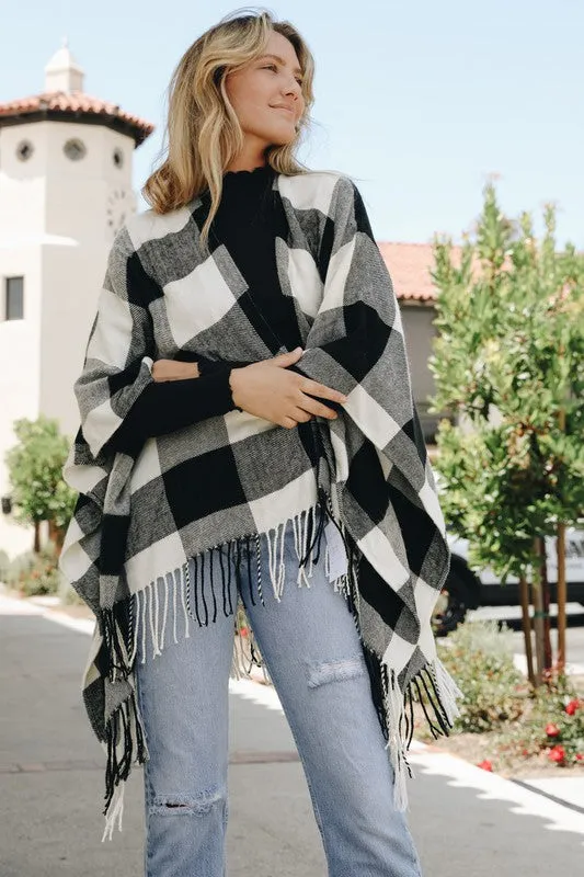 Buffalo Plaid Poncho