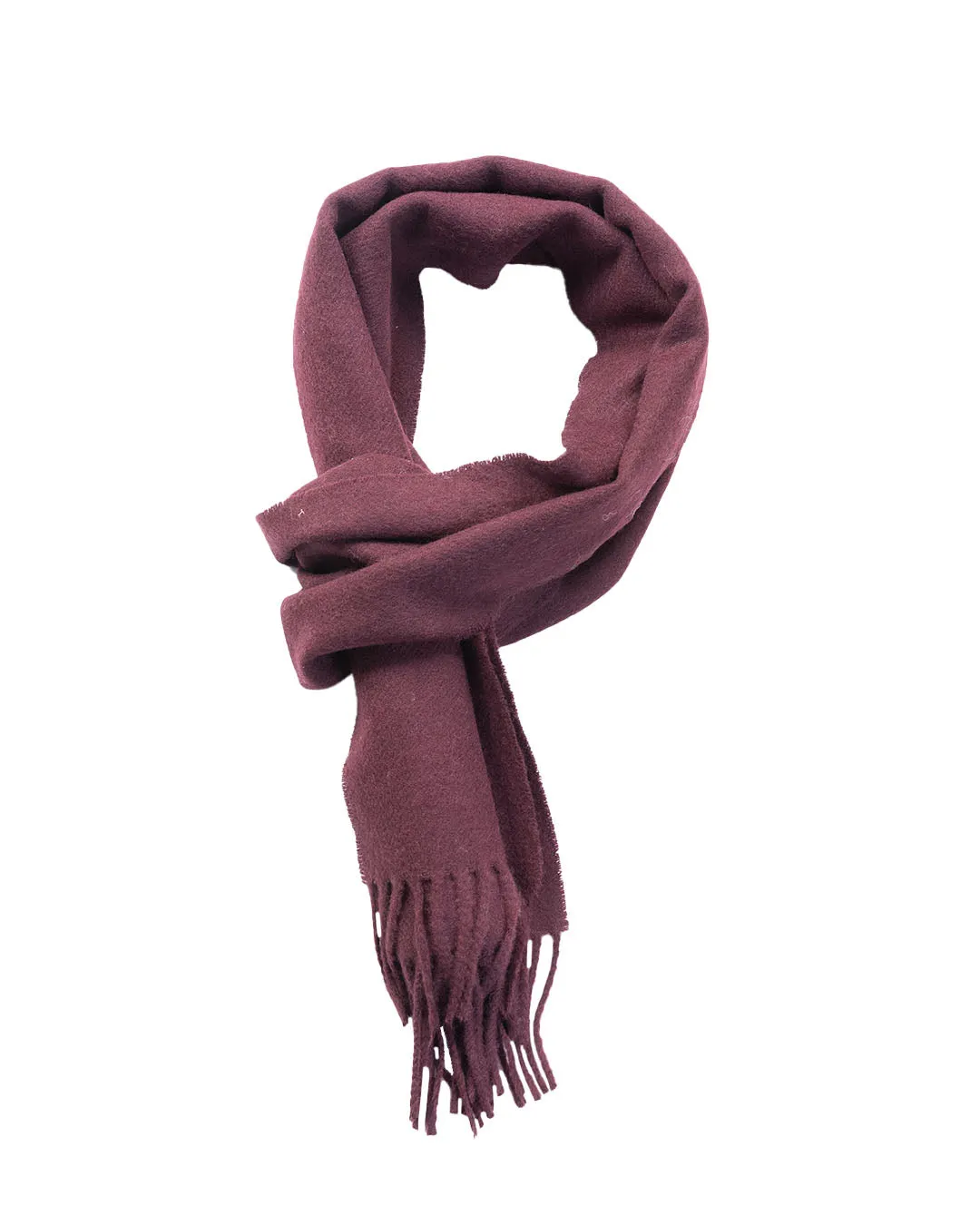 Burgundy Made in England Merino Wool Scarf