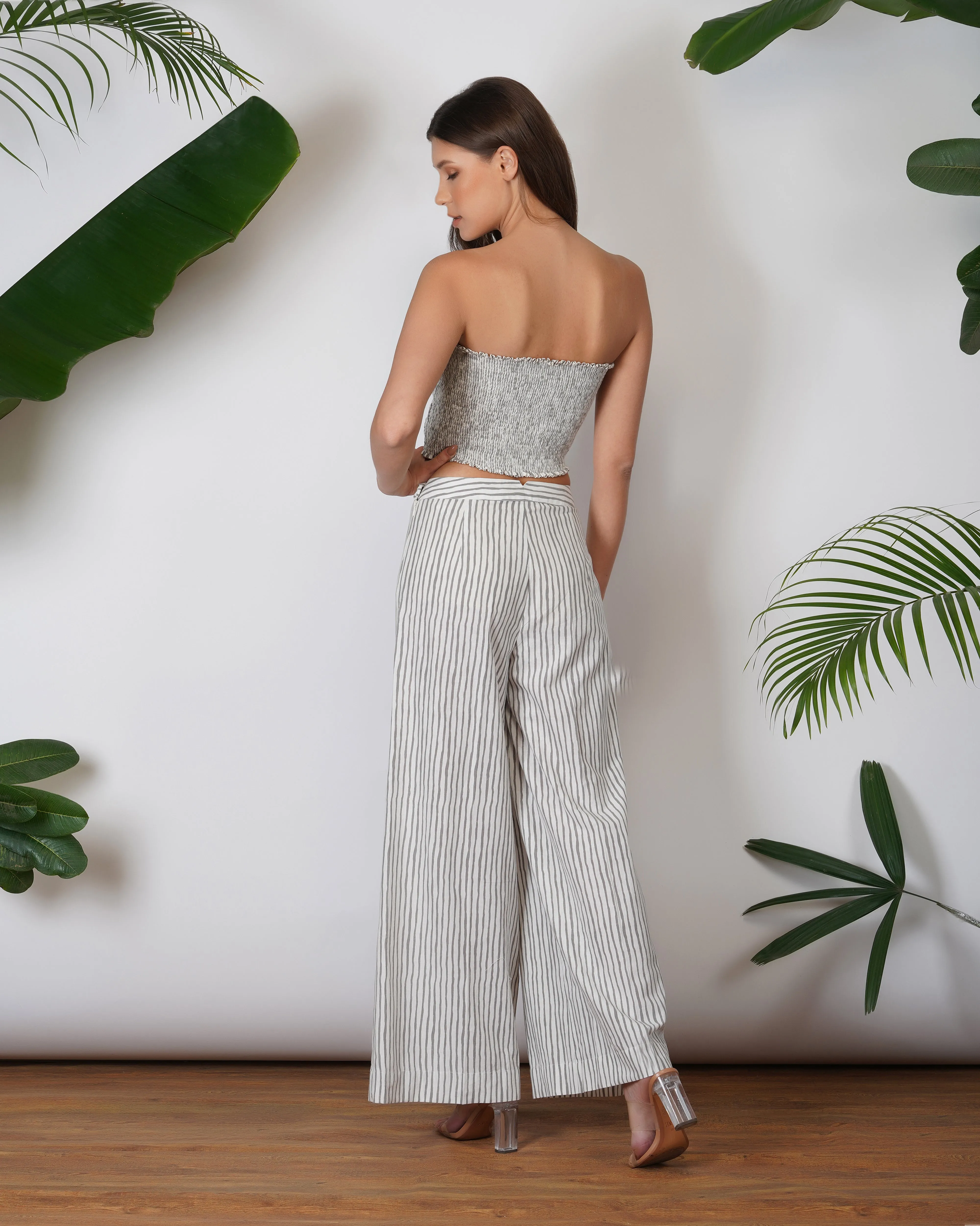 Bustier with Flare Pants