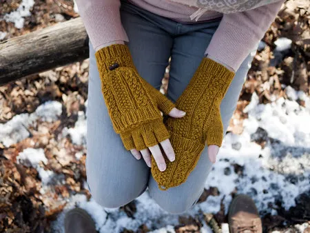 Cabled Dad Mittens